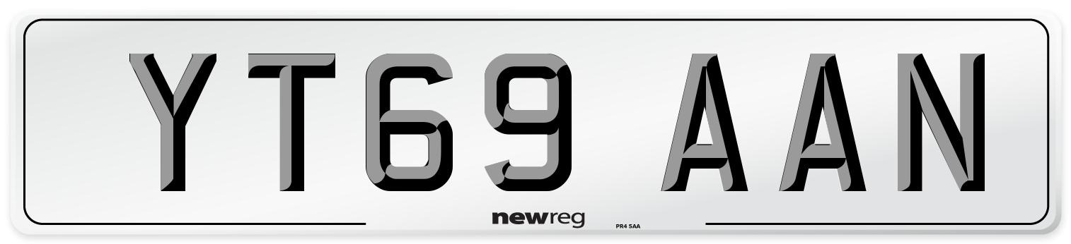 YT69 AAN Number Plate from New Reg